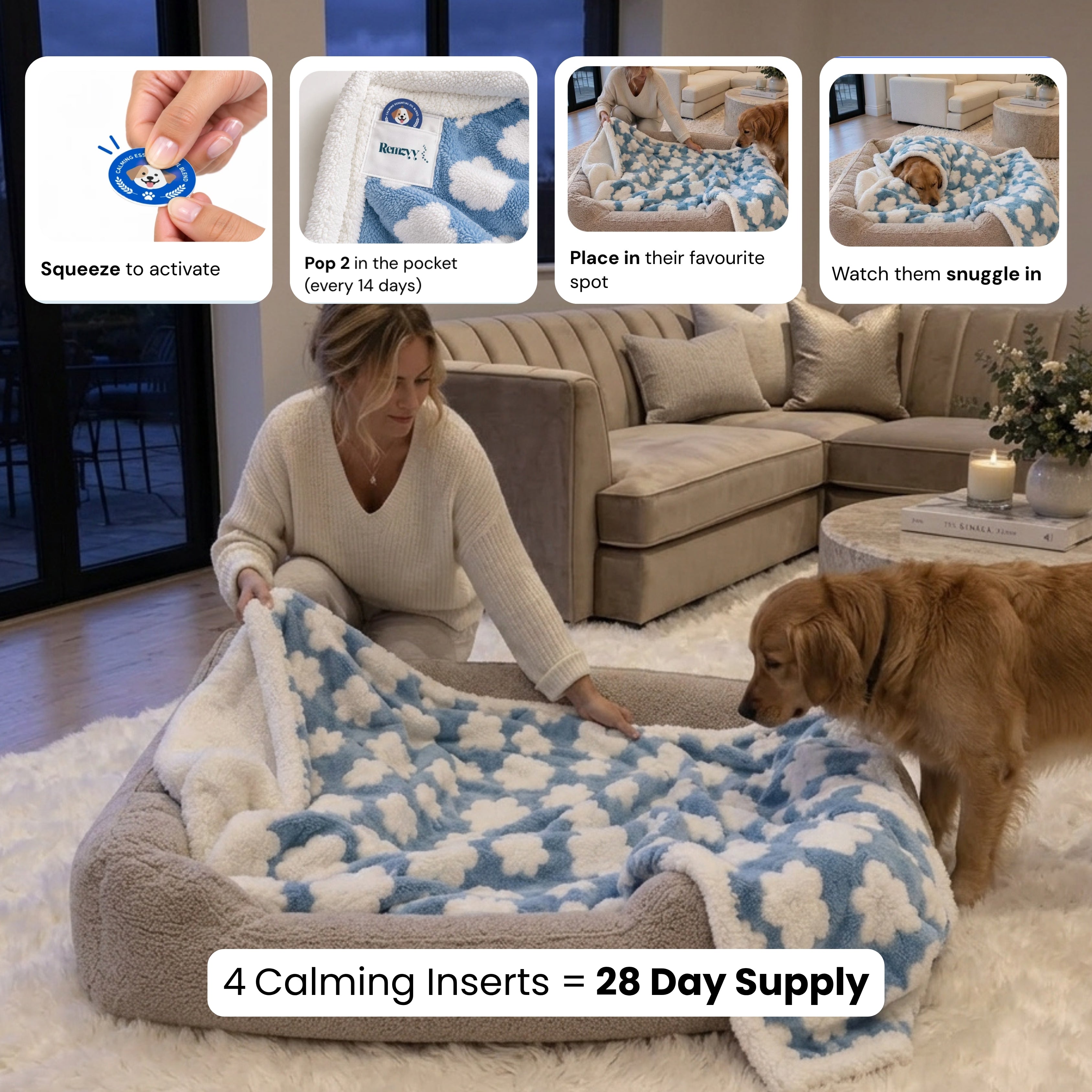 Remzyy 3-in-1 Calming Blanket
